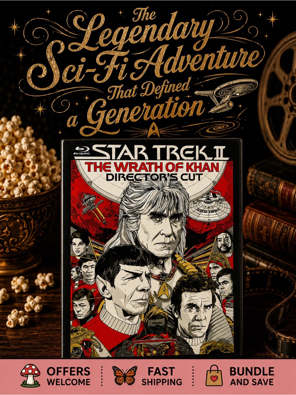 Star Trek II Wrath of Khan Director’s Cut Blu-ray Slipcover
